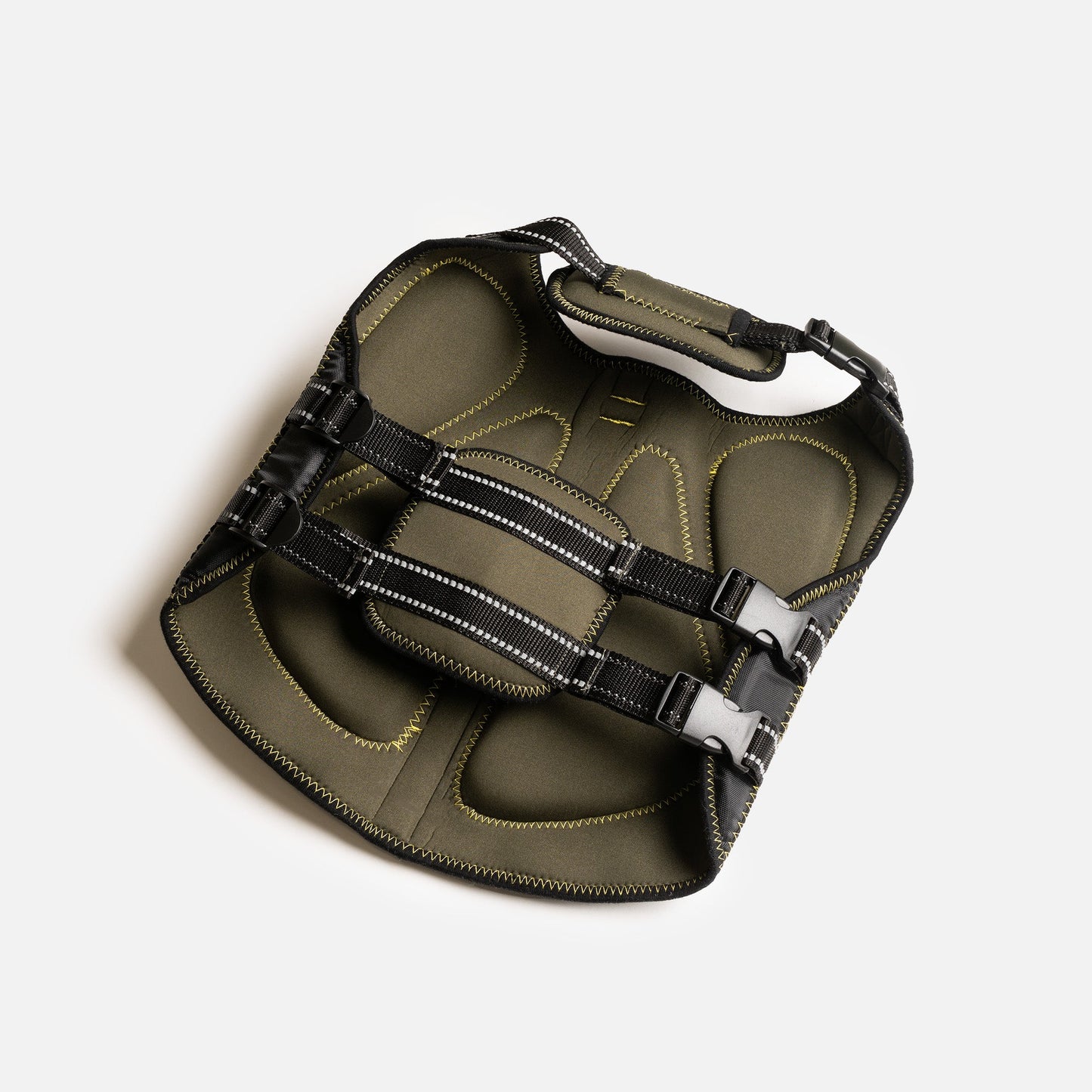 ๐พ๐ค Khaki Neoprene Dog Life Jacket โ Safe & Stylish Buoyancy Vest