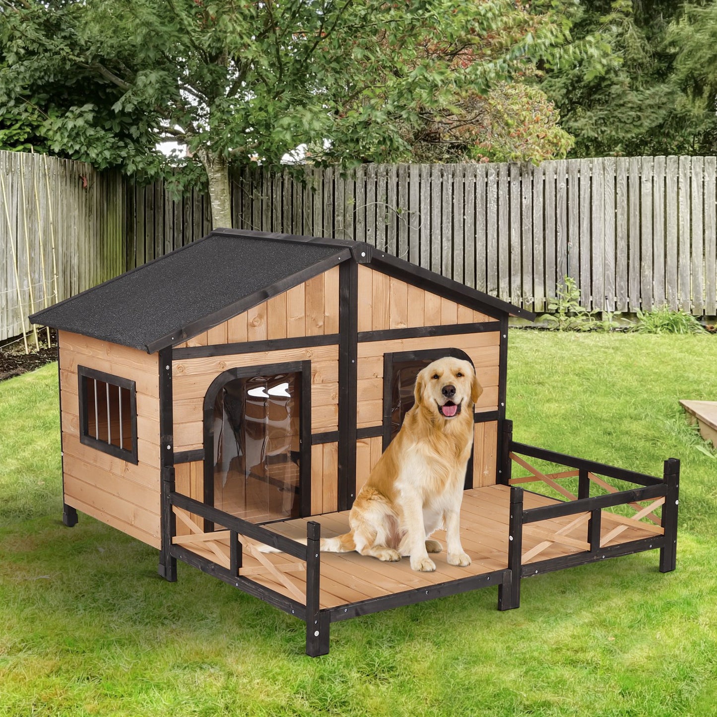 Elevated Wooden Dog House