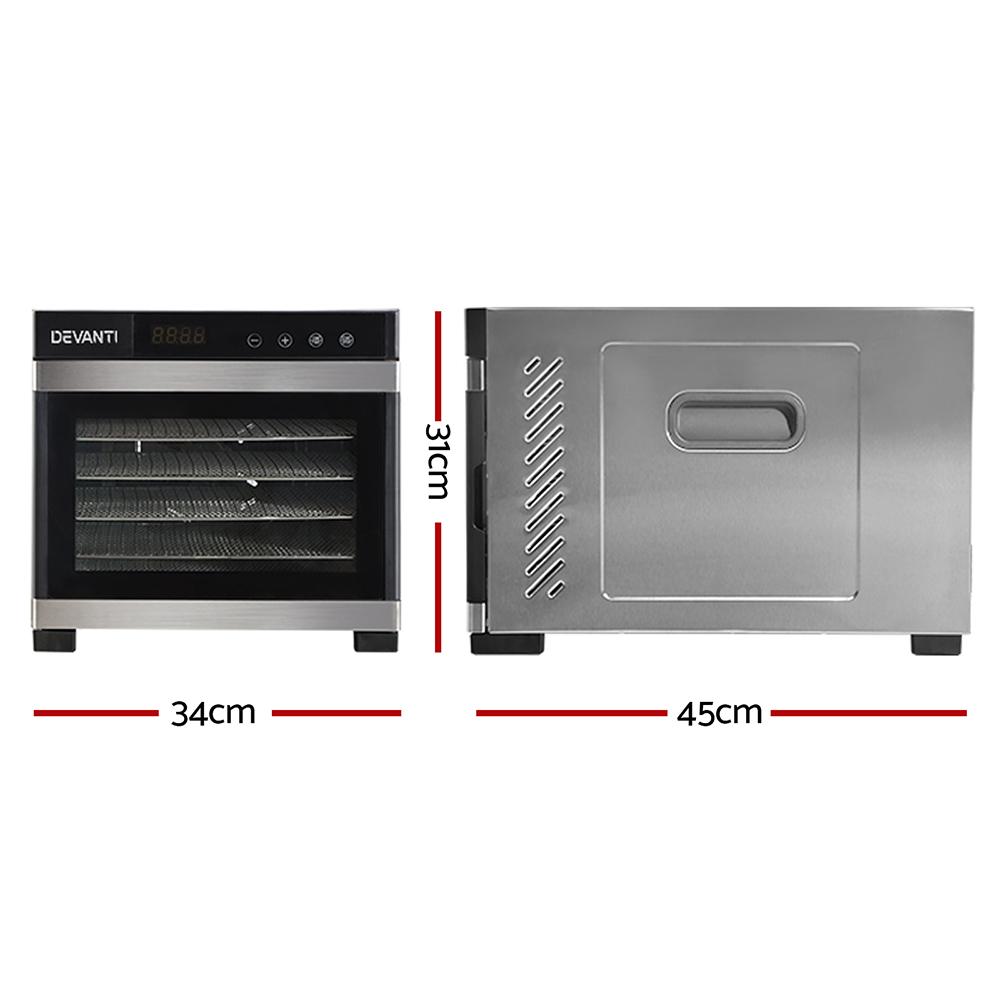 Stainless Steel 6 Tray Commercial Food Dehydrator