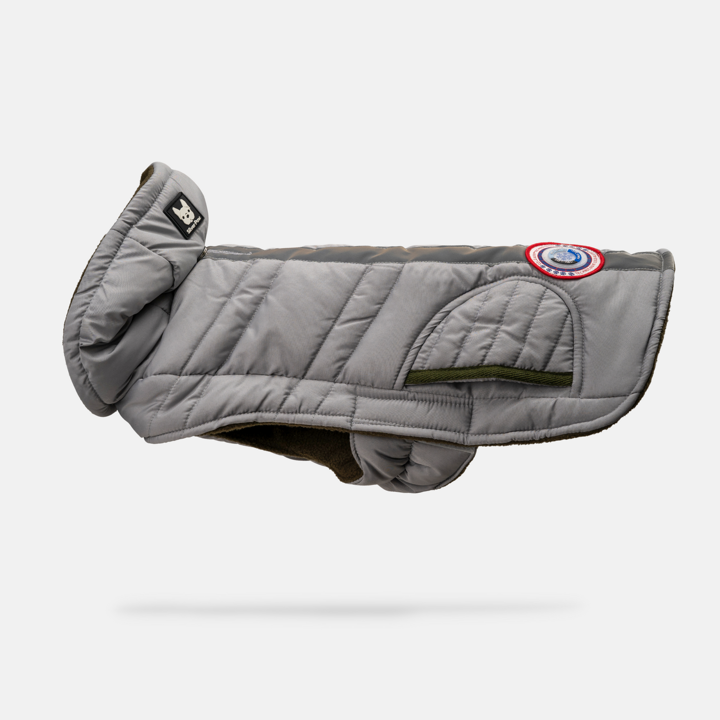 🧥 Jackson Dog Jacket – Grey Water-Resistant Coat with Cold-Alert™