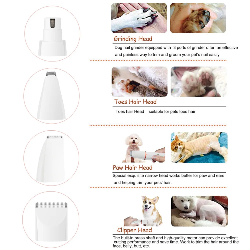 Professional 4 in 1 Electric Pet Trimmer