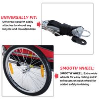 Foldable Pet Bike Travel Bicycle Carrier, Red