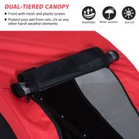 Foldable Pet Bike Travel Bicycle Carrier, Red