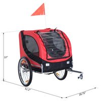 Foldable Pet Bike Travel Bicycle Carrier, Red