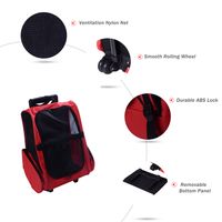 Rolling Backpack Pet Carrier (Red)