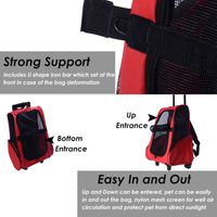Rolling Backpack Pet Carrier (Red)