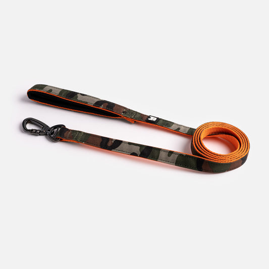 Poplin Camo Dog Leash – Padded Handle