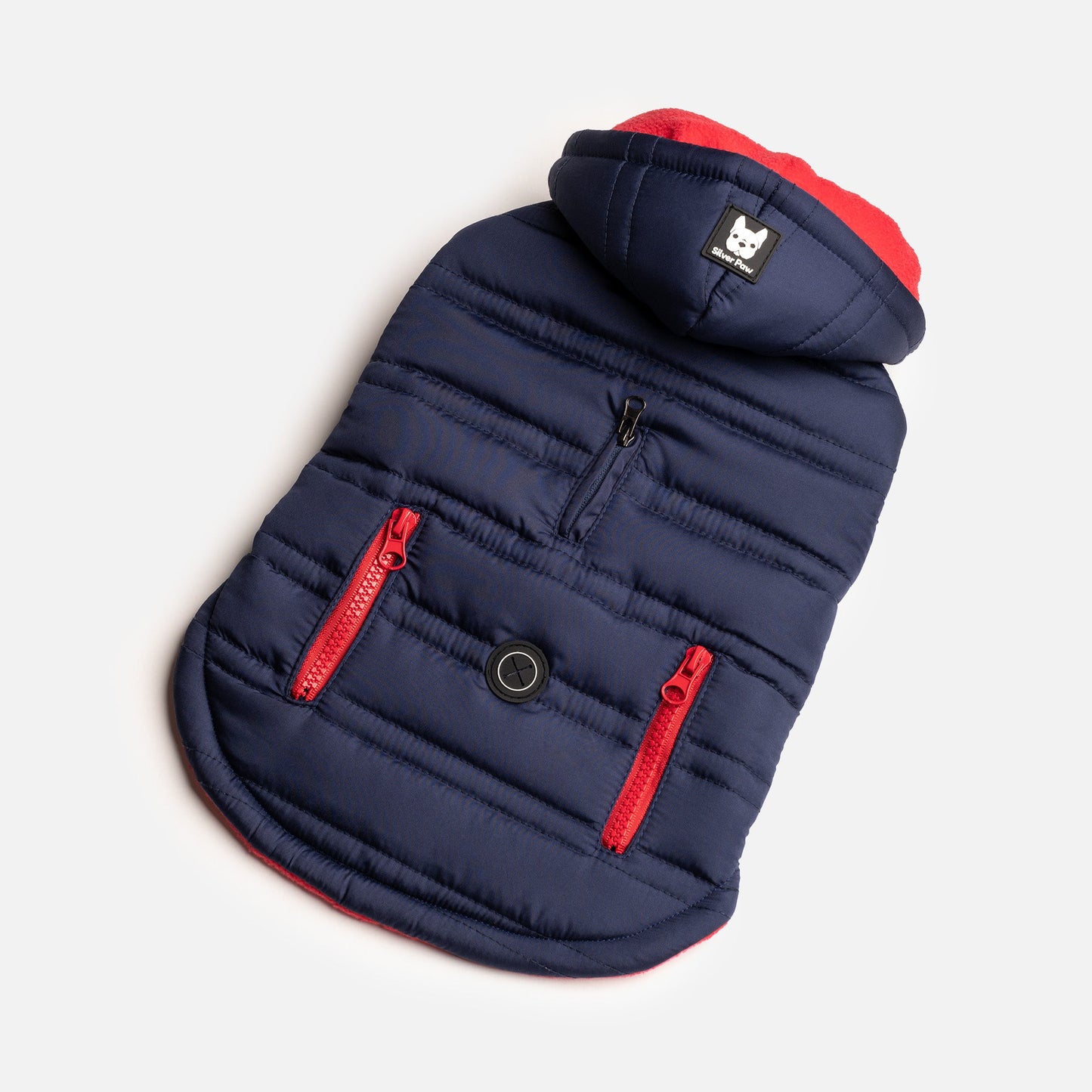 🔵 Noah Dog Jacket – Quilted Water-Resistant Winter Coat with Harness